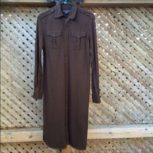 RL Brown Cargo Shirt Dress